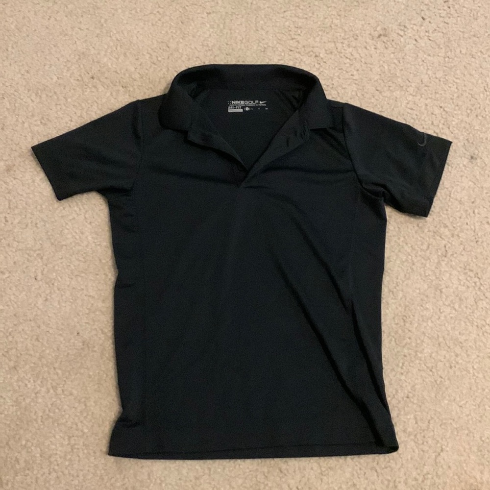 Boys Nike golf polo small black